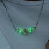 Eau de rose | Argent sterling .925 | Collier fermoir infini en verre luciole